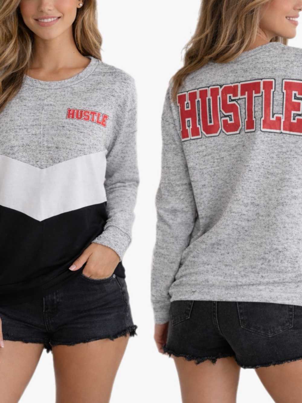 Rue 21+ Hustle Colorblock Pullover Sweatshirt Womens Plus Size 2X